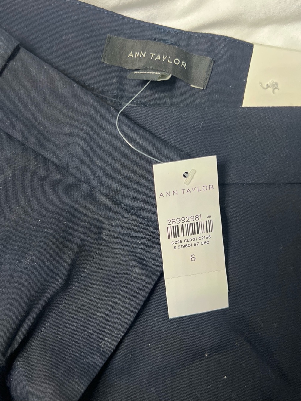 Ann Taylor Dark Navy Tailored Pencil Skirt